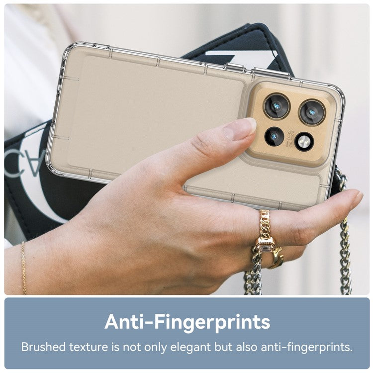 For Motorola Edge 50 Neo 5G / Moto S50 5G Case TPU Shockproof Phone Back Cover - Transparent