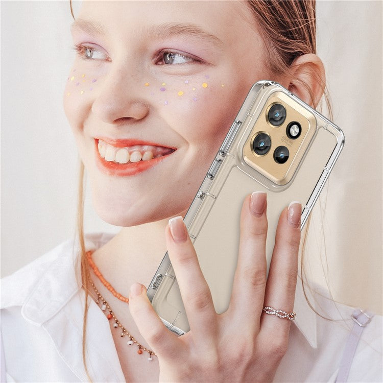 For Motorola Edge 50 Neo 5G / Moto S50 5G Case TPU Shockproof Phone Back Cover - Transparent