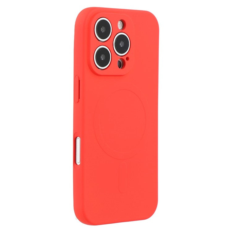 For iPhone 16 Pro Case Compatible with MagSafe Shockproof TPU Phone Cover - Red