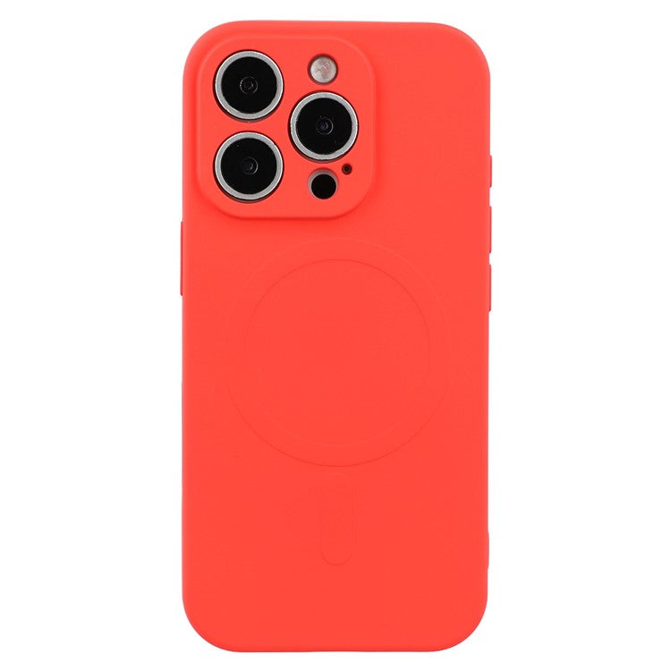 For iPhone 16 Pro Case Compatible with MagSafe Shockproof TPU Phone Cover - Red