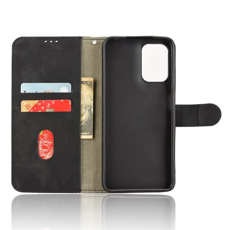 For Motorola Moto G05 4G Leather Case Skin Feel Anti Drop Wallet Flip Phone Cover - Black