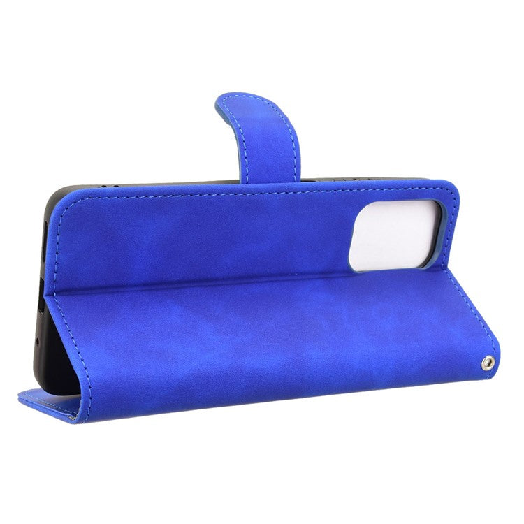 For Motorola Moto G05 4G Leather Case Skin Feel Anti Drop Wallet Flip Phone Cover - Blue