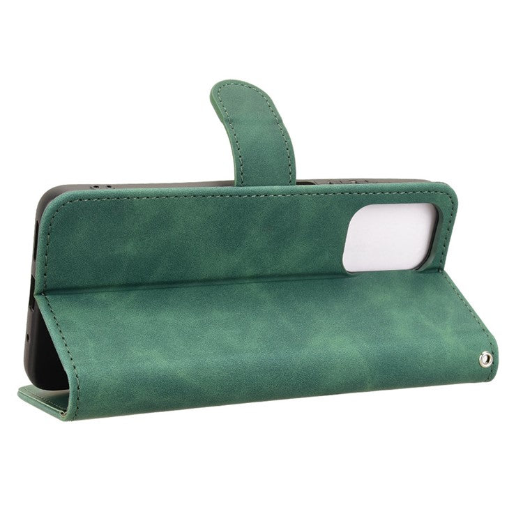 For Motorola Moto G05 4G Leather Case Skin Feel Anti Drop Wallet Flip Phone Cover - Green