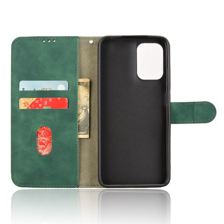 For Motorola Moto G05 4G Leather Case Skin Feel Anti Drop Wallet Flip Phone Cover - Green