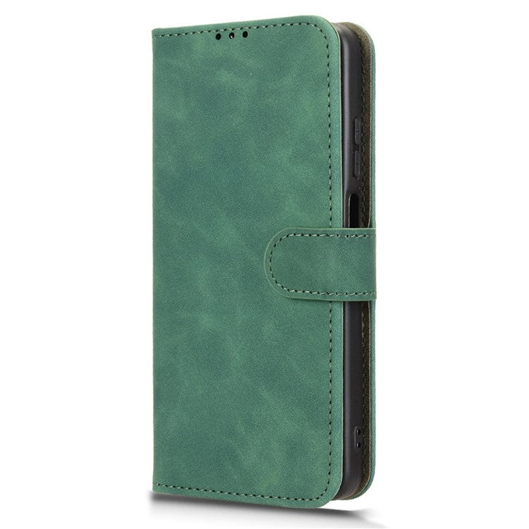 For Motorola Moto G05 4G Leather Case Skin Feel Anti Drop Wallet Flip Phone Cover - Green