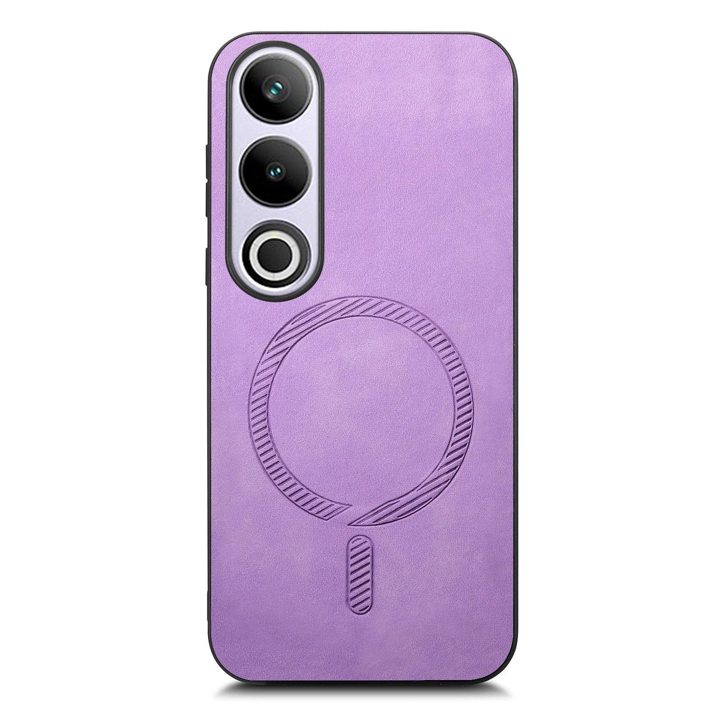 For OnePlus Nord CE4 5G / OnePlus Ace 3V 5G Leather Back Case Compatible with MagSafe Skin-touch Phone Cover - Purple