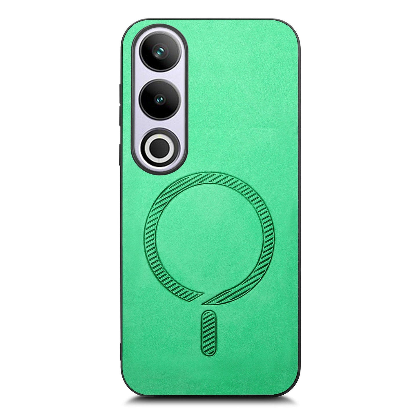 For OnePlus Nord CE4 5G / OnePlus Ace 3V 5G Leather Back Case Compatible with MagSafe Skin-touch Phone Cover - Green