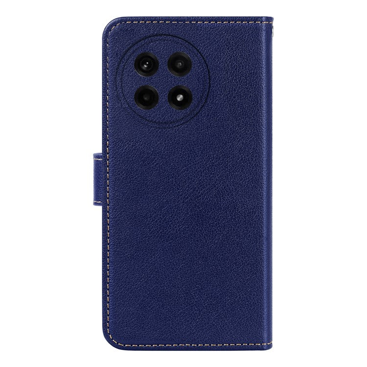For OnePlus Ace 5 5G / Ace 5 Pro 5G Leather Case Litchi Texture Wallet RFID Blocking Phone Cover - Blue