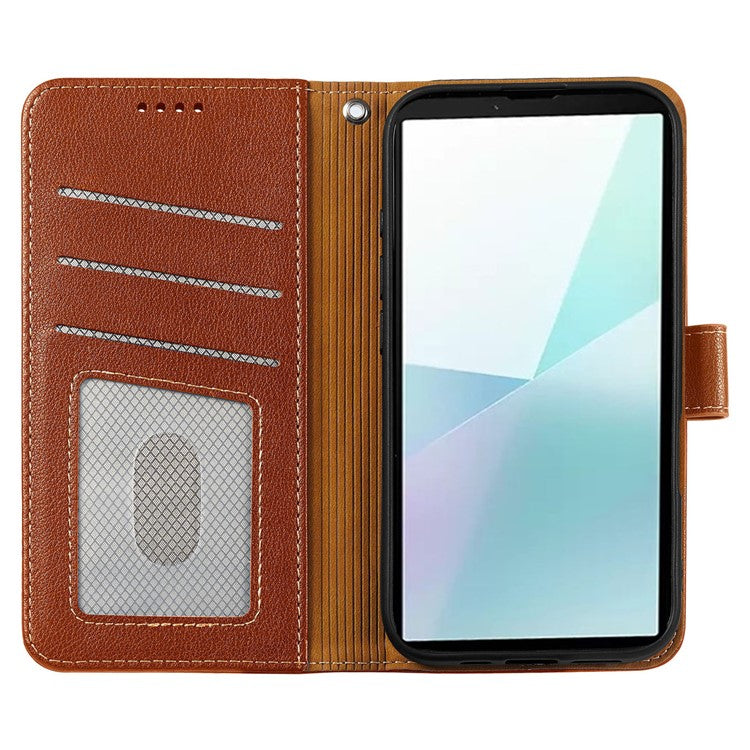 For OnePlus Ace 5 5G / Ace 5 Pro 5G Leather Case Litchi Texture Wallet RFID Blocking Phone Cover - Brown