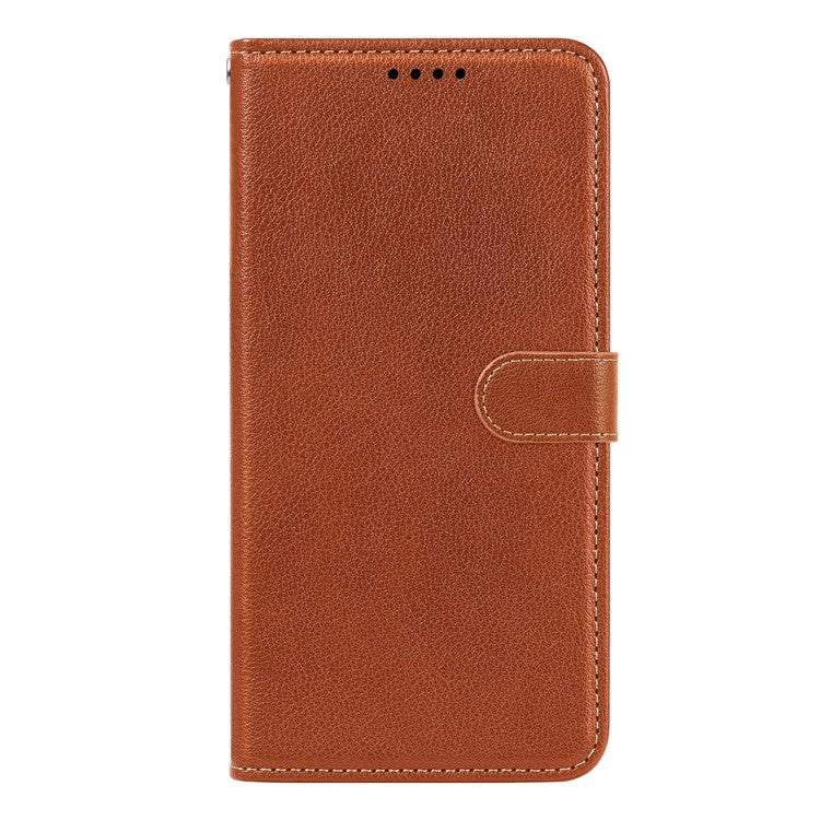 For OnePlus Ace 5 5G / Ace 5 Pro 5G Leather Case Litchi Texture Wallet RFID Blocking Phone Cover - Brown