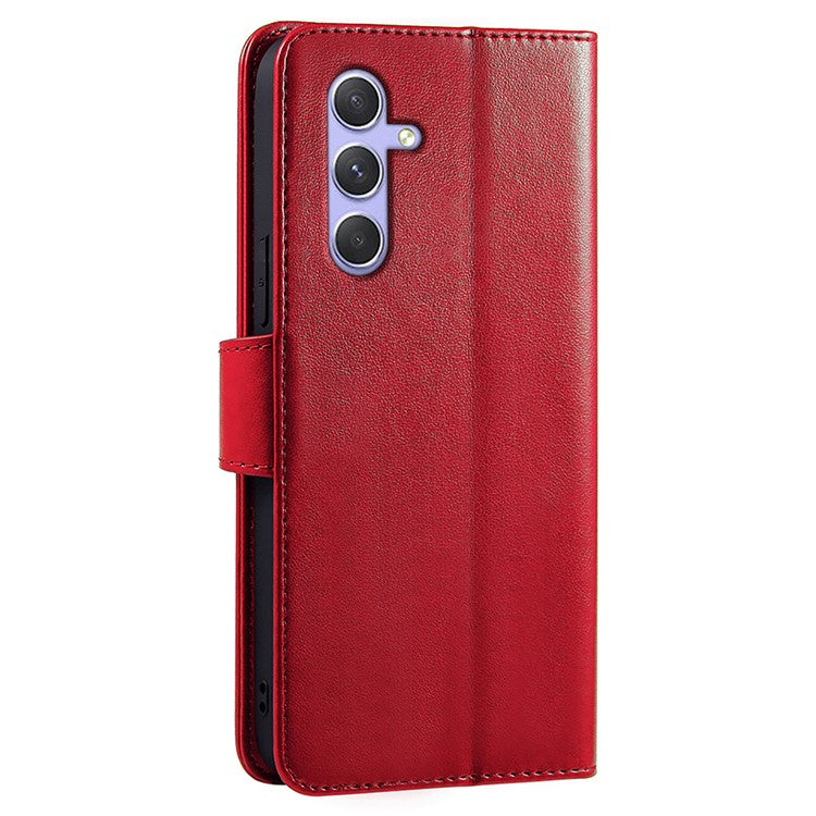 For Samsung Galaxy S23 FE Case Stand Card Holder Wallet Leather Phone Cover - Red
