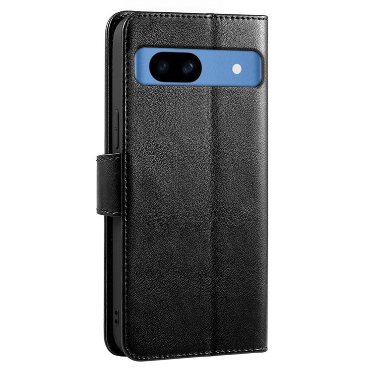 For Google Pixel 8a Case Stand Card Holder Wallet Leather Phone Cover - Black