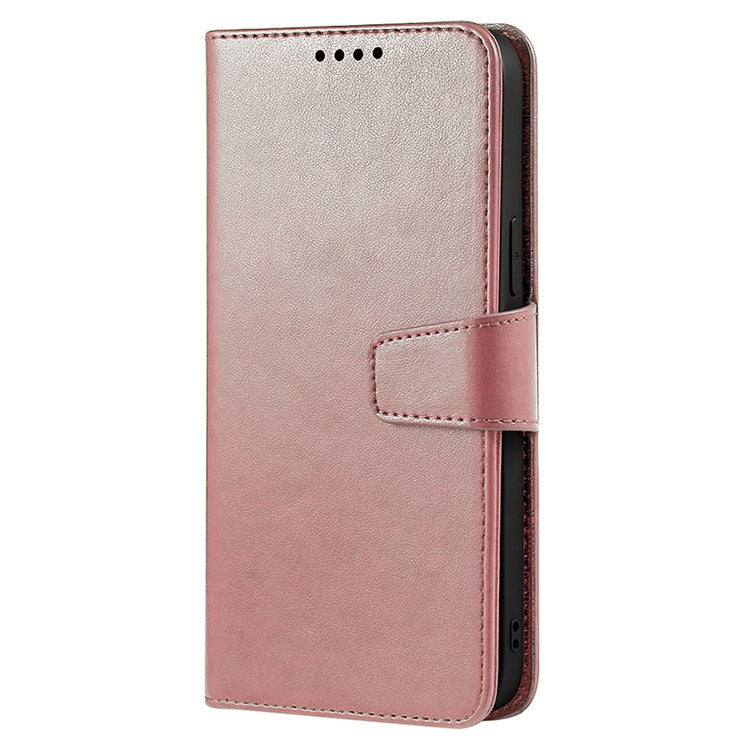 For Google Pixel 8a Case Stand Card Holder Wallet Leather Phone Cover - Rose Gold