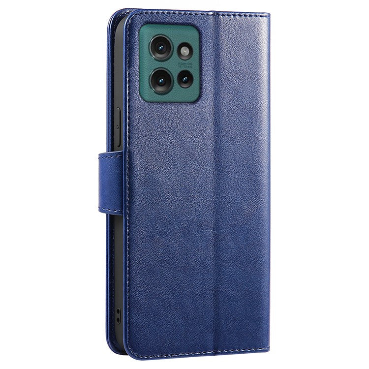 For Motorola Edge 50 Neo 5G / Moto S50 5G Case Stand Card Holder Wallet Leather Phone Cover - Blue