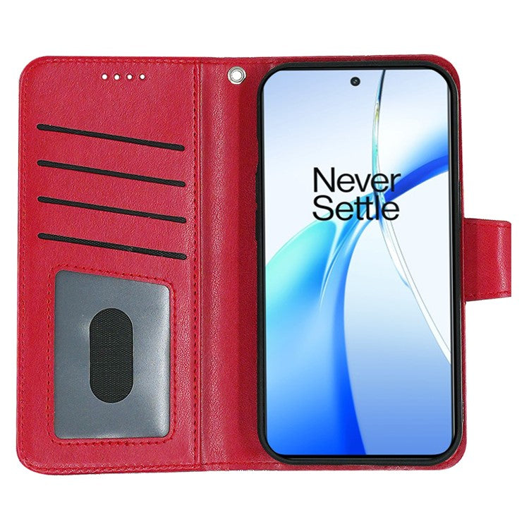 For OnePlus Nord CE4 5G Case Stand Card Holder Wallet Leather Phone Cover - Red