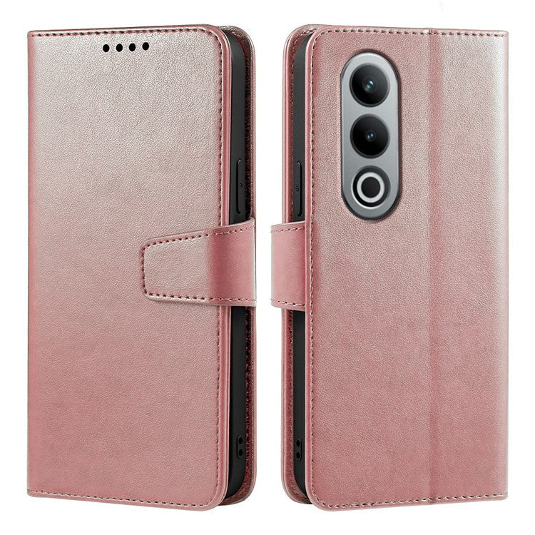 For OnePlus Nord CE4 5G Case Stand Card Holder Wallet Leather Phone Cover - Rose Gold