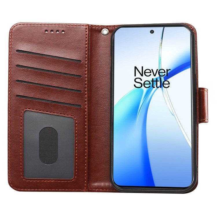 For OnePlus Nord CE4 5G Case Stand Card Holder Wallet Leather Phone Cover - Brown