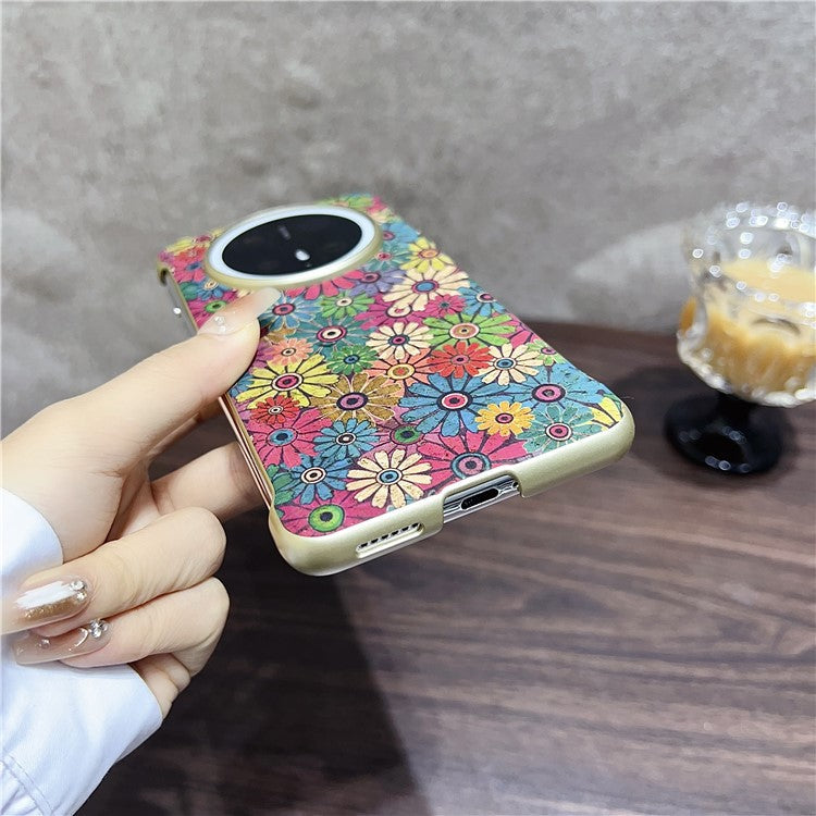 For Huawei Mate 70 Pro+ / Mate 70 Pro PC Phone Case Compatible with MagSafe Embossed Pattern Mobile Cover - Santa