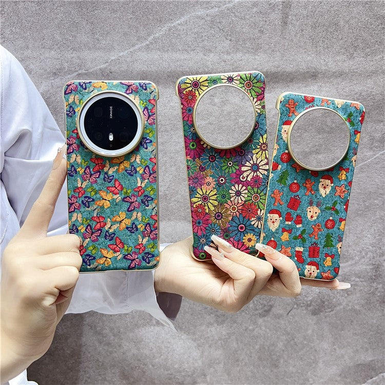 For Huawei Mate 70 Pro+ / Mate 70 Pro PC Phone Case Compatible with MagSafe Embossed Pattern Mobile Cover - Sunflower