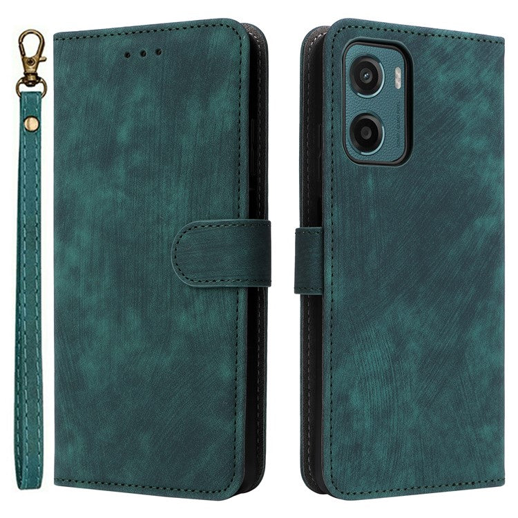 For Motorola Moto G05 4G / E15 4G Wallet Case RFID Blocking PU Leather Cover Stand View - Green