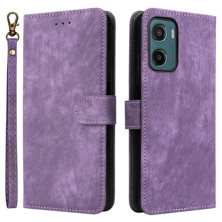 For Motorola Moto G05 4G / E15 4G Wallet Case RFID Blocking PU Leather Cover Stand View - Purple
