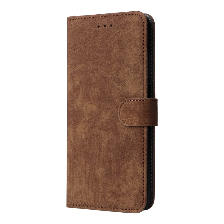 For Motorola Moto G05 4G / E15 4G Wallet Case RFID Blocking PU Leather Cover Stand View - Brown