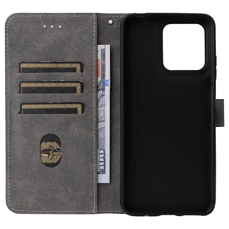 For Motorola Moto G15 Power 4G / G15 4G Wallet Case RFID Blocking PU Leather Cover Stand View - Brown