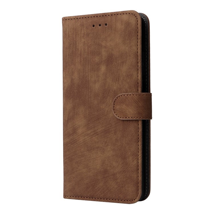 For Motorola Moto G15 Power 4G / G15 4G Wallet Case RFID Blocking PU Leather Cover Stand View - Brown