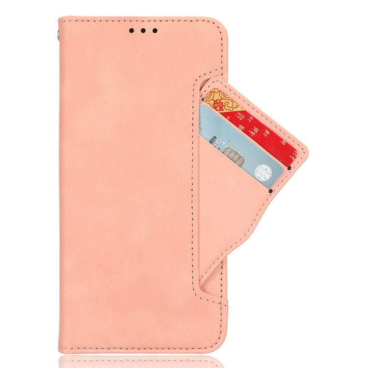 For Motorola Moto G05 4G / E15 4G Leather Case Phone Wallet Cover with Multiple Card Slots - Pink