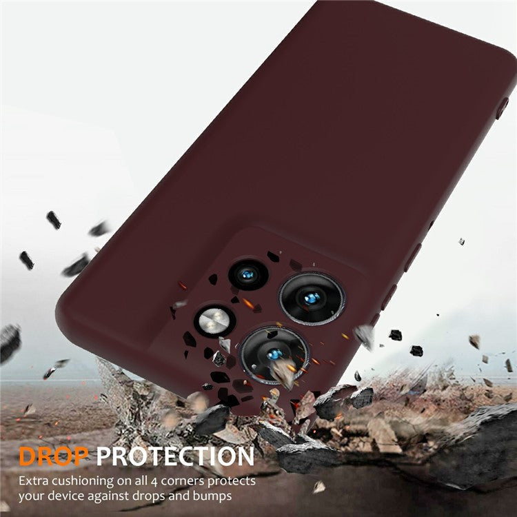 Liquid Silicone Case For Motorola Edge 50 Neo 5G  /  Moto S50 5G  /  ThinkPhone 25 5G Compatible with MagSafe Phone Cover with Lanyard - Wine Red