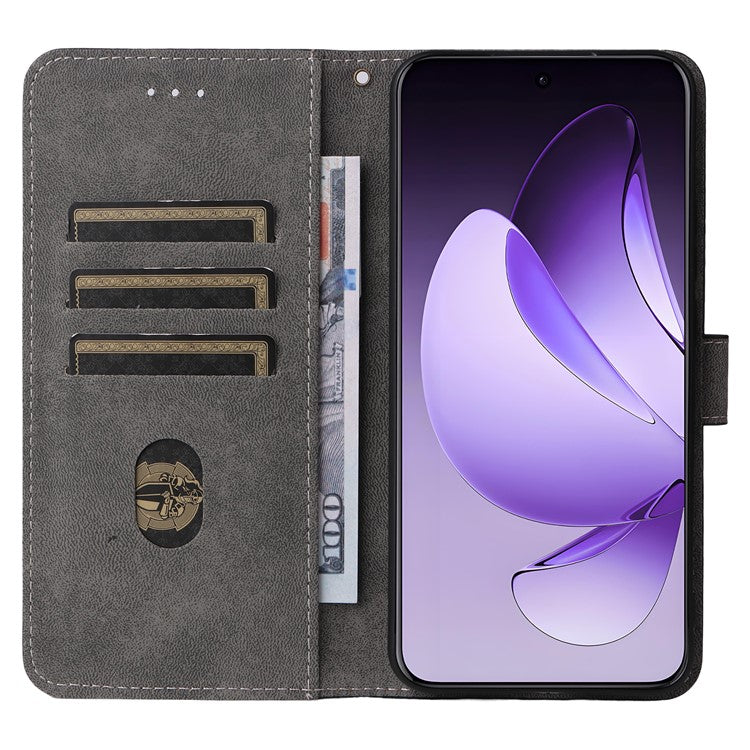 For Oppo Reno13 Pro 5G Wallet Case RFID Blocking PU Leather Cover Stand View - Blue
