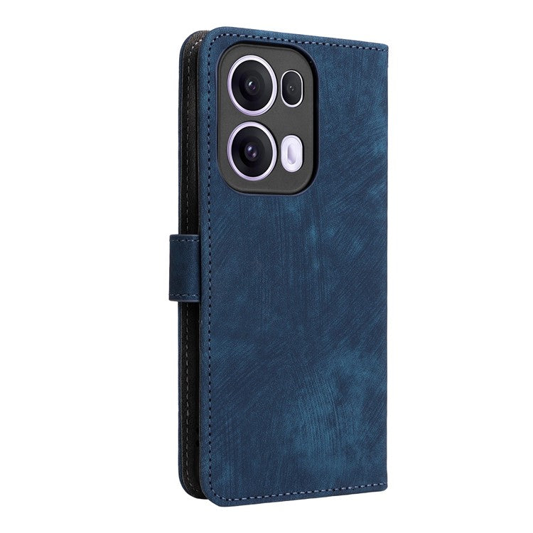 For Oppo Reno13 Pro 5G Wallet Case RFID Blocking PU Leather Cover Stand View - Blue