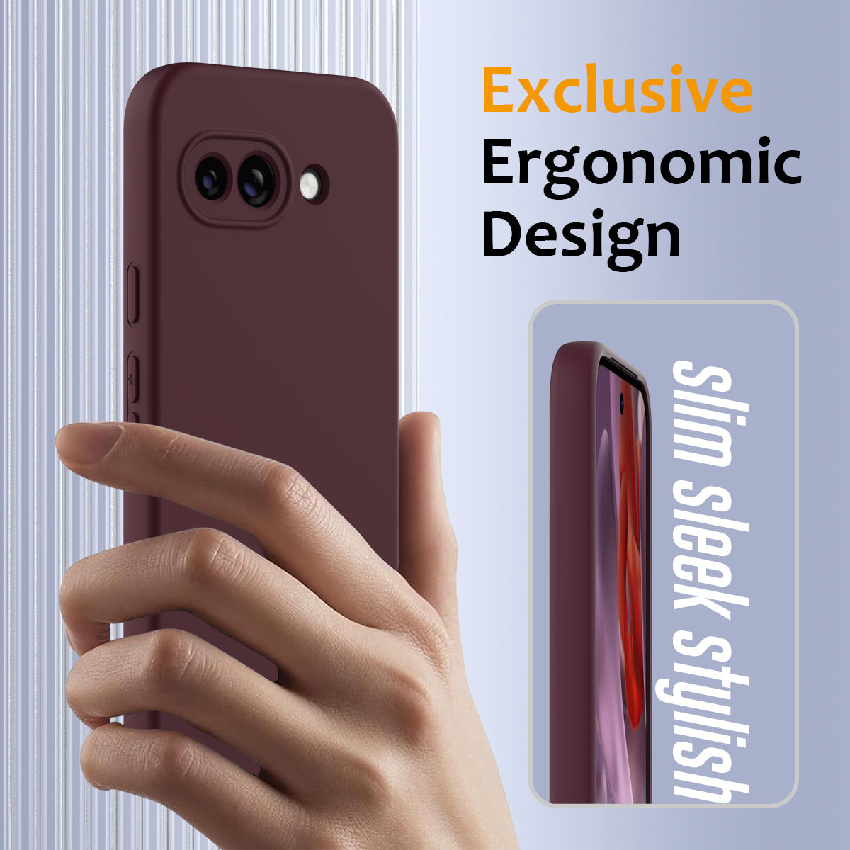 For Google Pixel 9a Case Compatible with MagSafe Anti-Drop Liquid Silicone Phone Cover - Wine Red