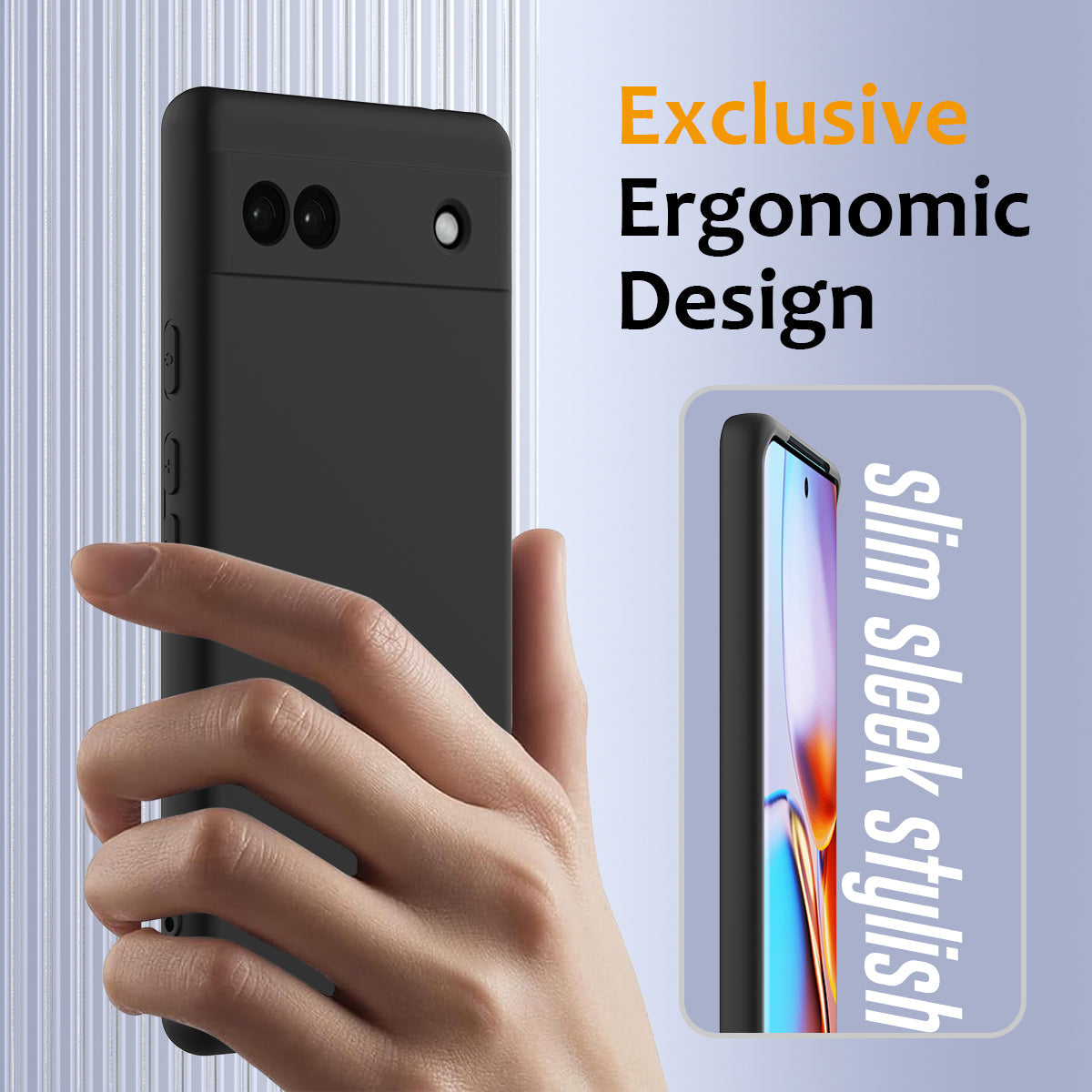 For Google Pixel 6a Case Compatible with MagSafe Anti-Drop Liquid Silicone Phone Cover - Black