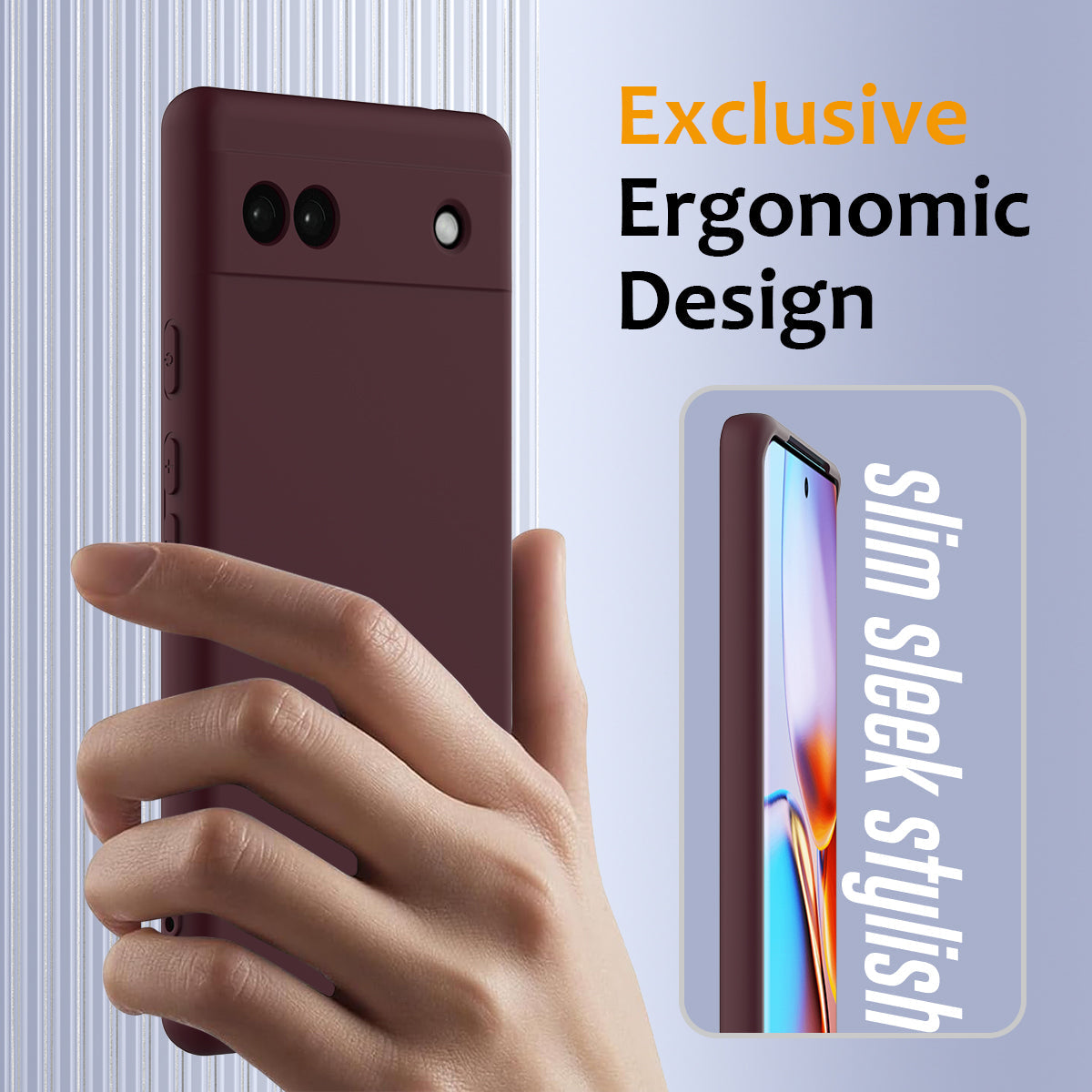 For Google Pixel 6a Case Compatible with MagSafe Anti-Drop Liquid Silicone Phone Cover - Wine Red