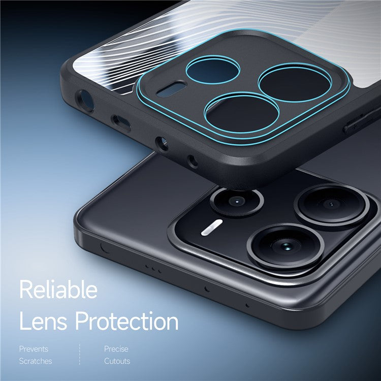 For Xiaomi Redmi Note 14 5G Case DUX DUCIS Aimo Series TPU+PC Matte Drop-proof Phone Cover (REACH Certification) - Black