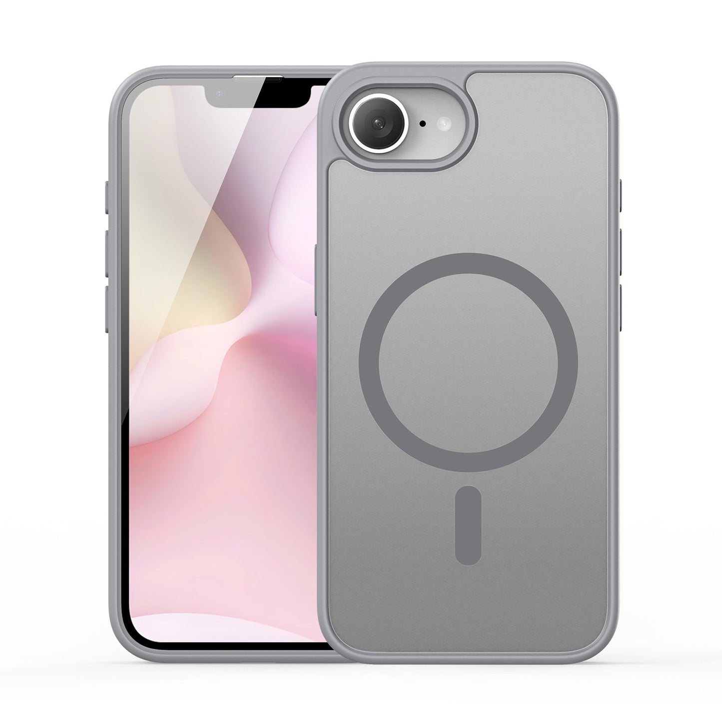 For iPhone 16e Case DUX DUCIS Yind Series Matte Case Compatible with MagSafe PC+TPU Phone Cover - Grey