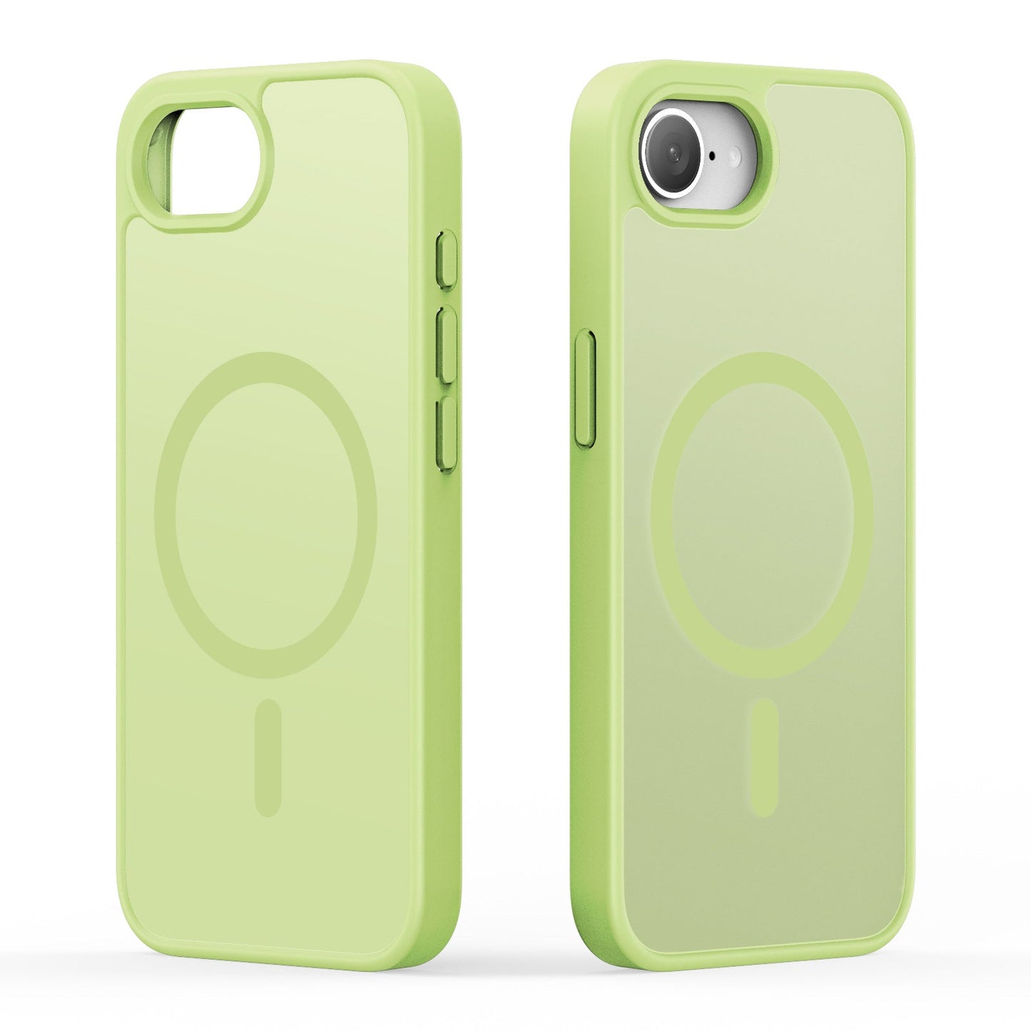For iPhone SE (2025) Case DUX DUCIS Yind Series Matte Case Compatible with MagSafe PC+TPU Phone Cover - Lime Green