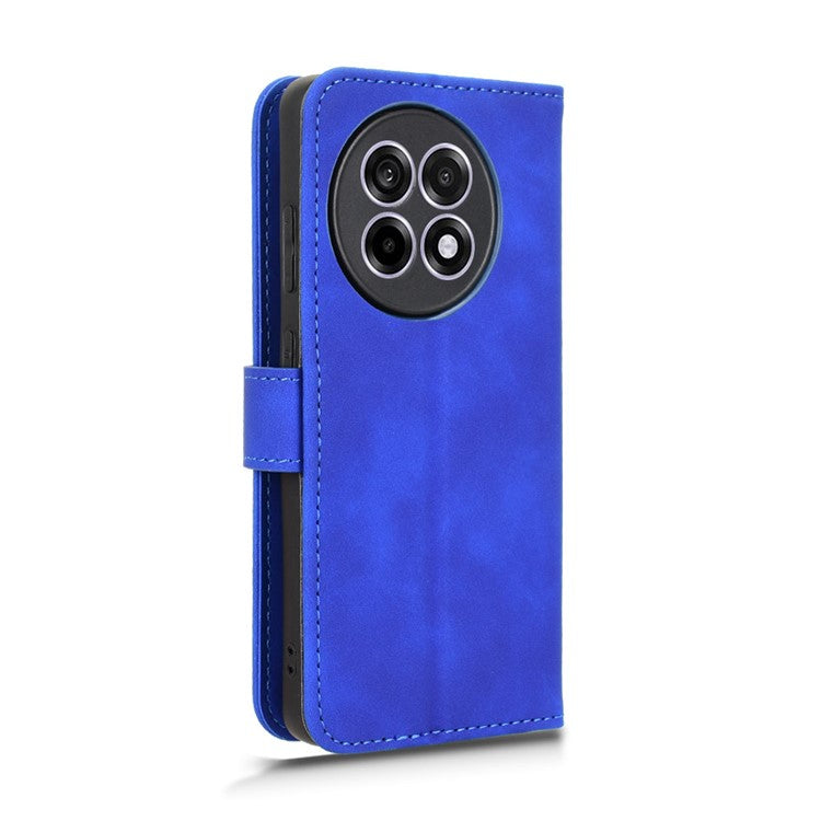 Leather Case For OnePlus 13R 5G / Ace 5 5G / Ace 5 Pro 5G Skin Feel Anti Drop Wallet Flip Phone Cover - Blue