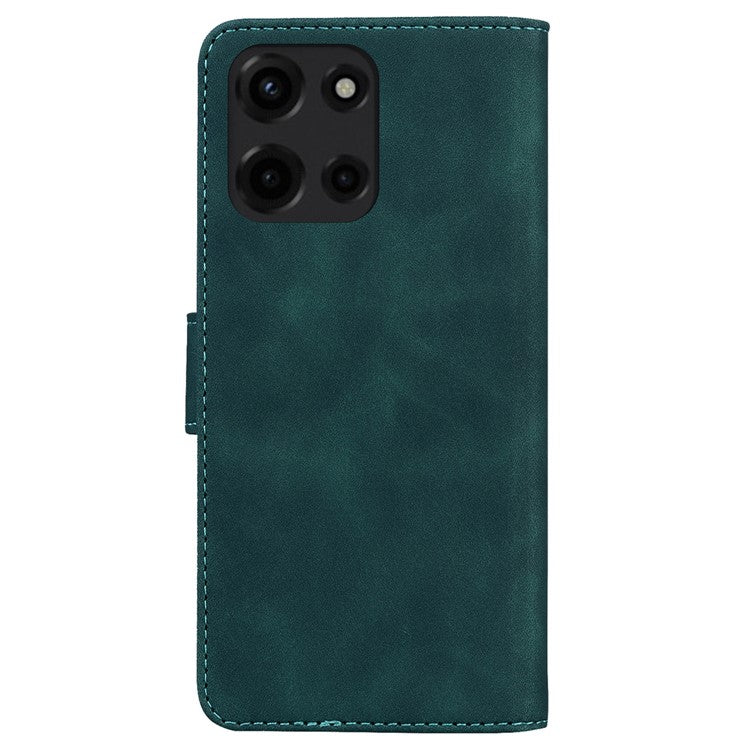 For Motorola Moto G 5G (2025) Stand Case PU Leather Phone Cover Butterfly Printed - Green