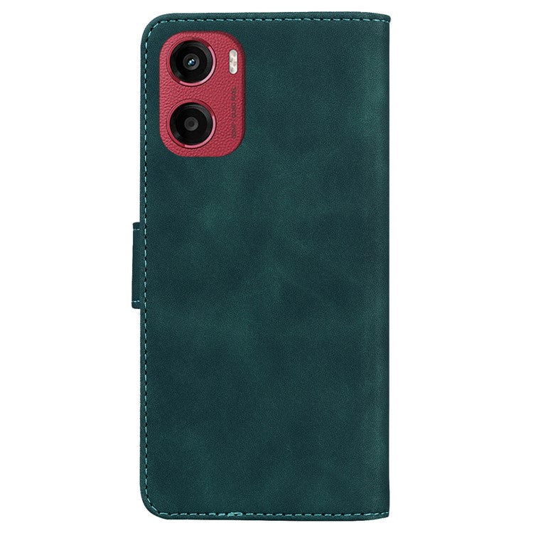For Motorola Moto G05 4G / E15 4G Stand Case PU Leather Phone Cover Butterfly Printed - Green