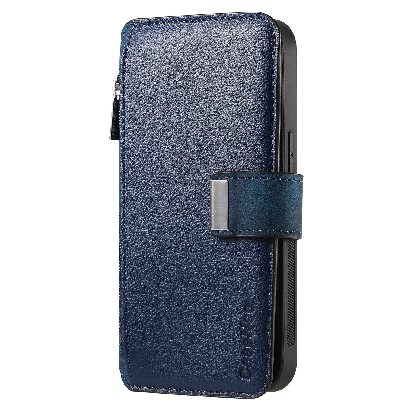 For OnePlus 11 5G CASENEO MW-02 Detachable Magnetic Leather Wallet Phone Cover - Dark Blue