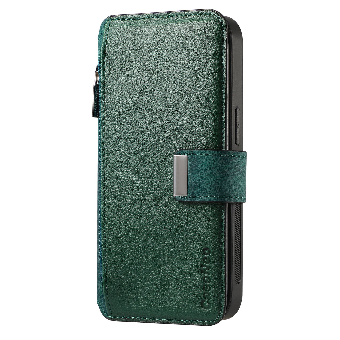 For OnePlus 11 5G CASENEO MW-02 Detachable Magnetic Leather Wallet Phone Cover - Green