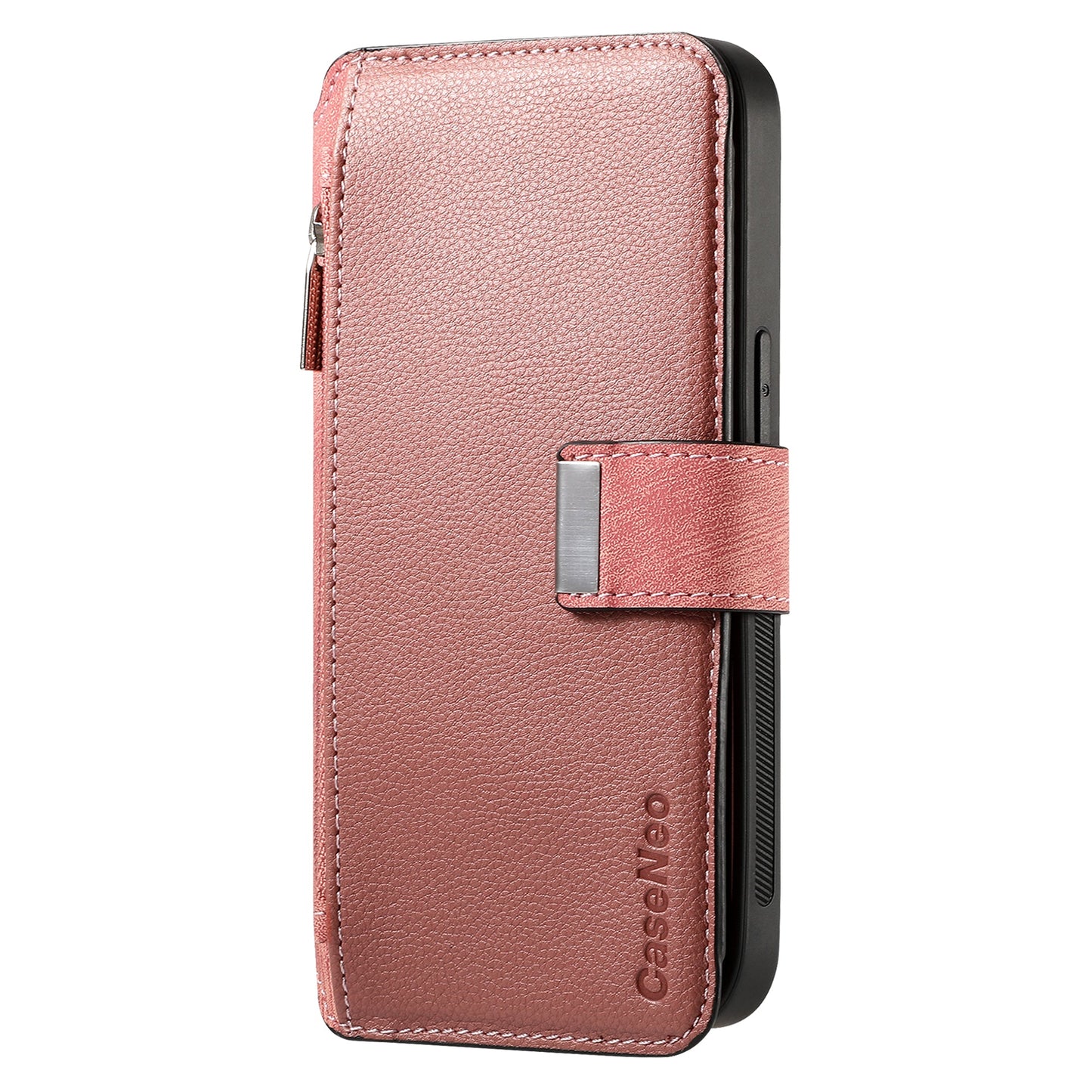 For OnePlus 11 5G CASENEO MW-02 Detachable Magnetic Leather Wallet Phone Cover - Pink