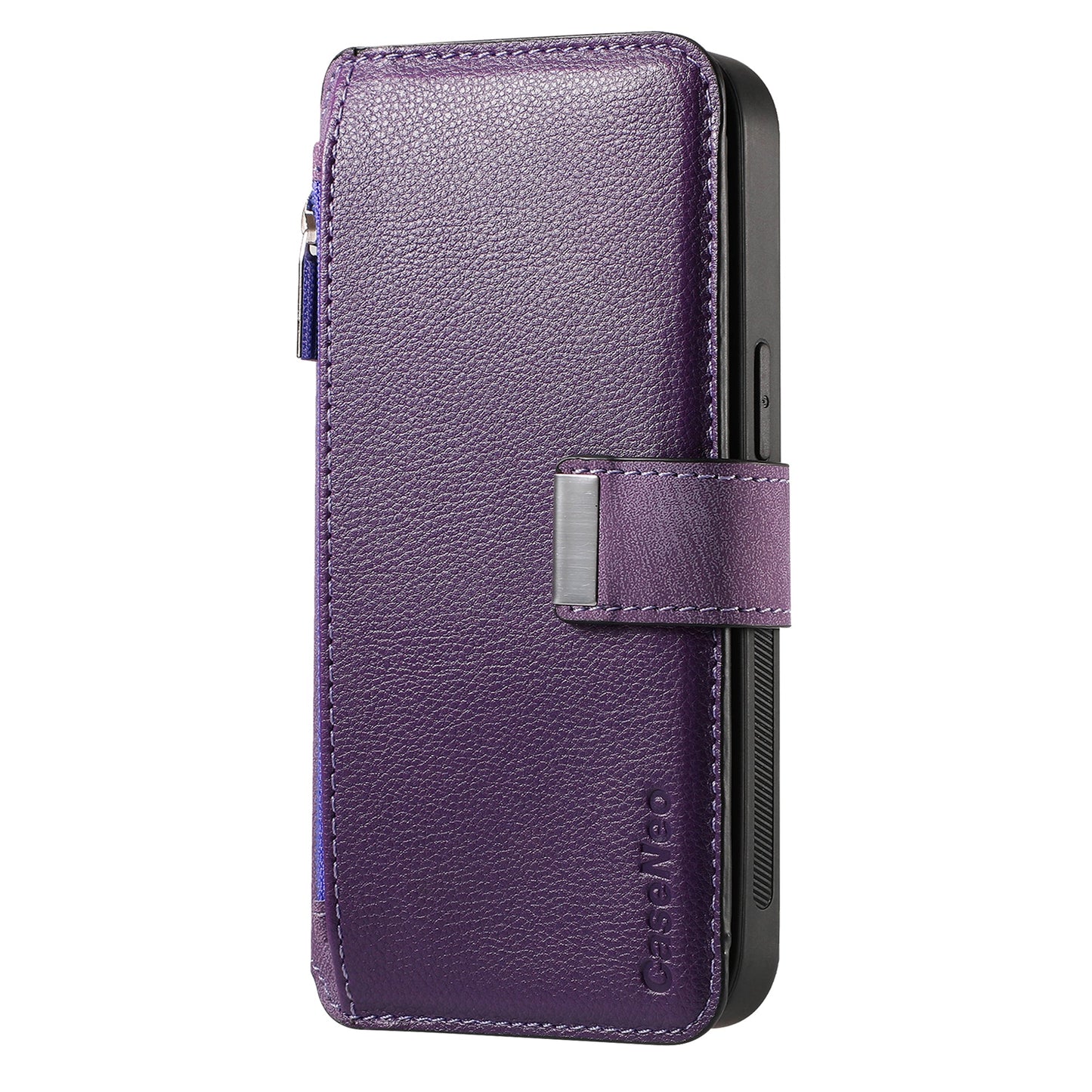 For OnePlus 11 5G CASENEO MW-02 Detachable Magnetic Leather Wallet Phone Cover - Purple