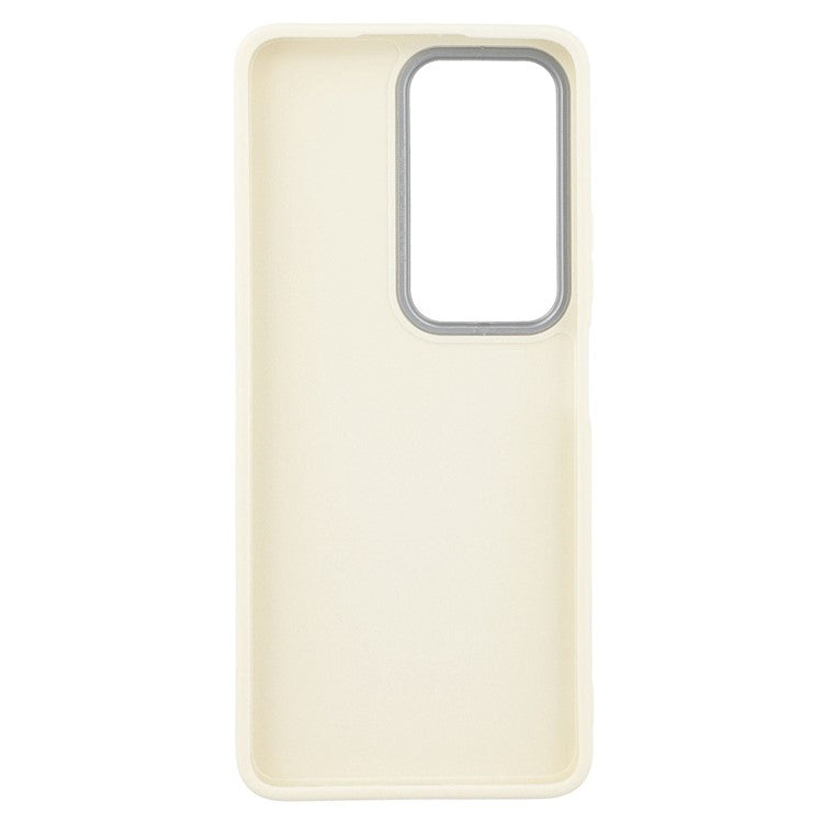 For Infinix Hot 50 4G Case Leather Textured TPU Shockproof Phone Cover - White