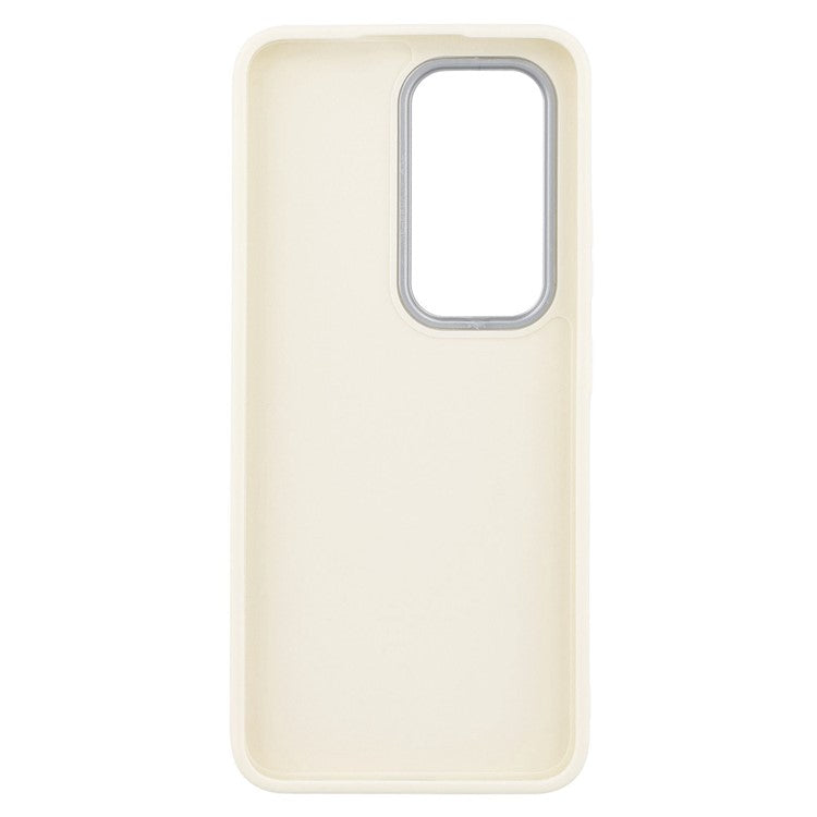 For Infinix Hot 50 Pro 4G Case Leather Textured TPU Shockproof Phone Cover - White