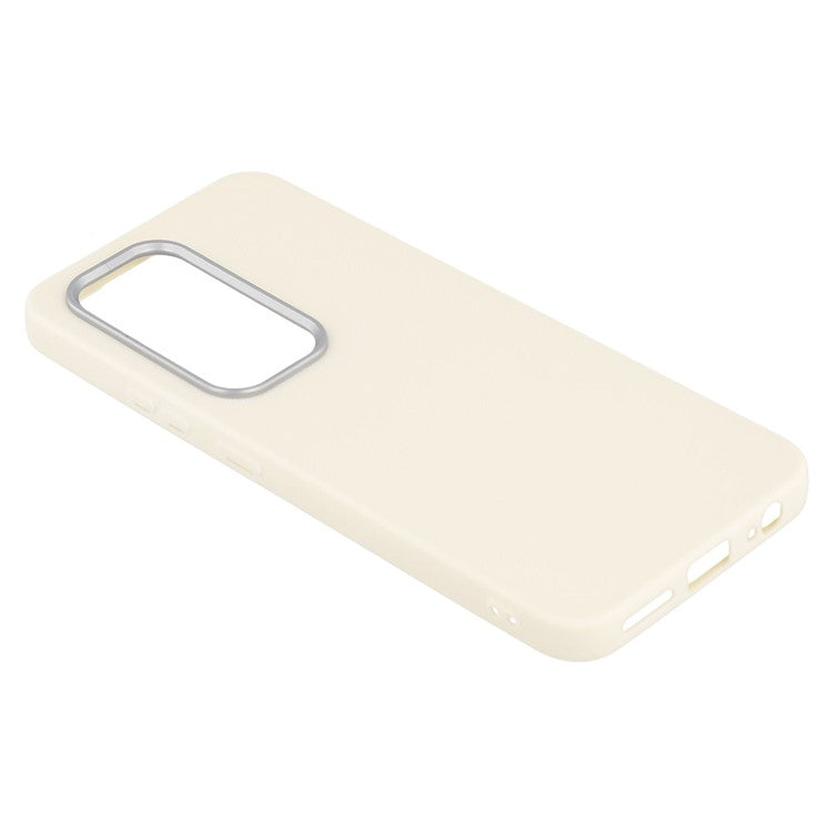 For Infinix Hot 50 Pro 4G Case Leather Textured TPU Shockproof Phone Cover - White