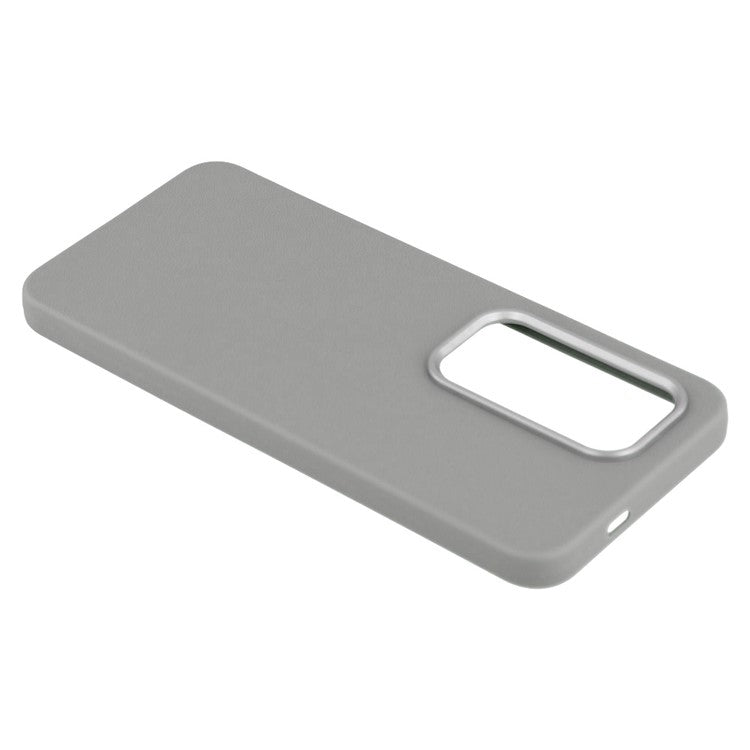 For Infinix Hot 50 Pro 4G Case Leather Textured TPU Shockproof Phone Cover - Grey