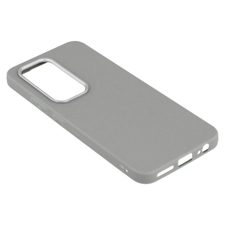 For Infinix Hot 50 Pro 4G Case Leather Textured TPU Shockproof Phone Cover - Grey